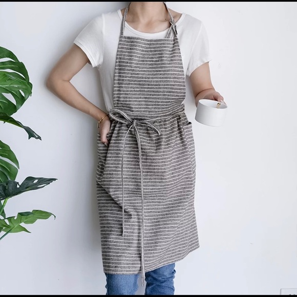 NWT Cotton Aprons Gift Ideas+A thicker Denim feel Fabric+Brushed Ruby/Gray/Blue - Picture 5 of 8
